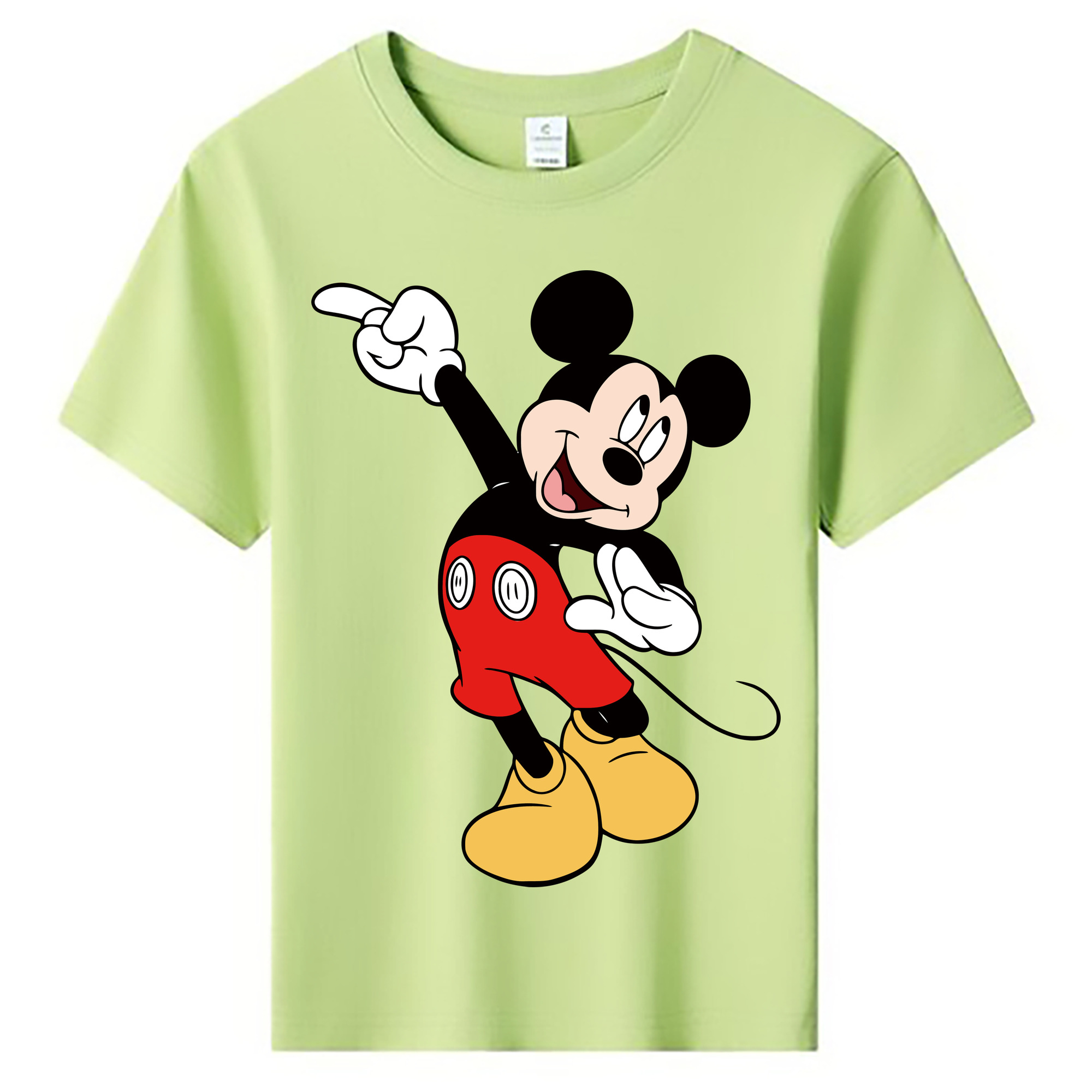 ミッキーマウス Mickey Mouse 綿100％キッズTシャツ（フロントプリント）